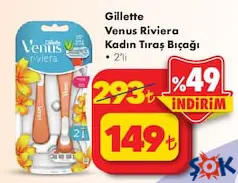 GİLLETTE VENUS RİVİERA KADIN TIRAŞ BIÇAĞI 2'Lİ indirimli fiyat GİLLETTE VENUS RİVİERA KADIN TIRAŞ BIÇAĞI 2'Lİ fiyat ve kampanya bilgisi